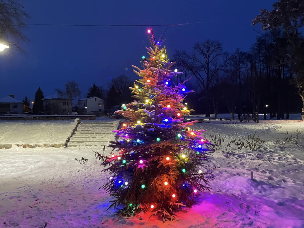 Świąteczne iluminacje w Węgrowie
