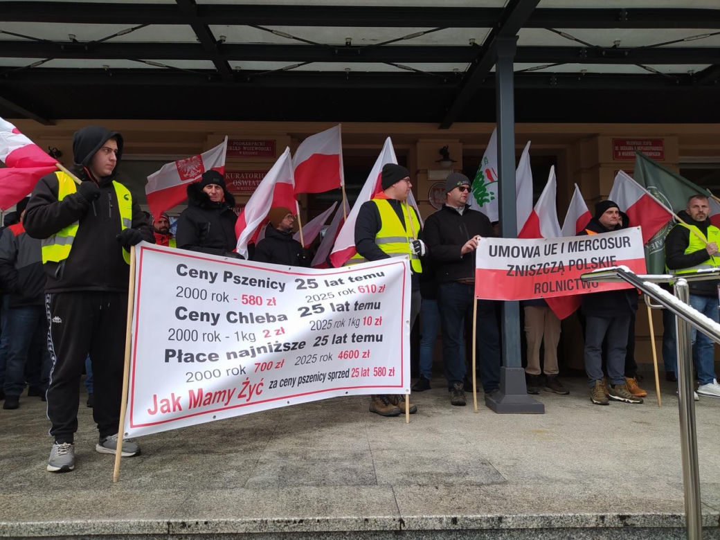 Protest rolników w Rzeszowie. „Będziemy tracić z roku na rok”