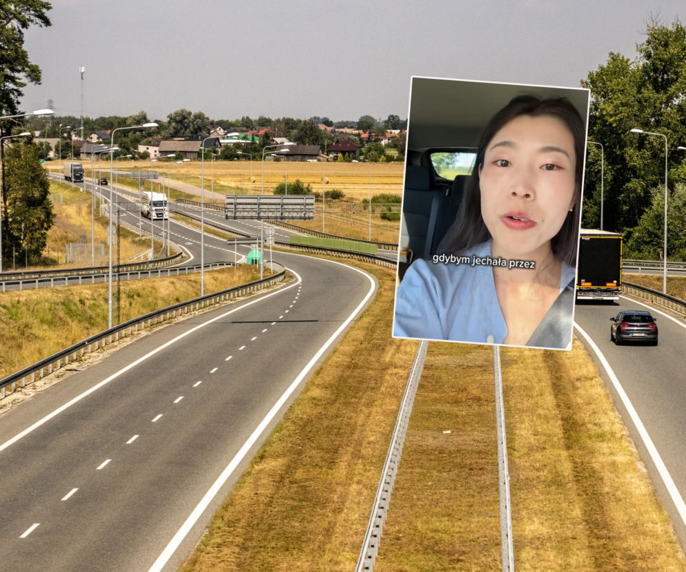 Polska droga ekspresowa. Na wstawce Japonka Sakino. O jej zaskoczeniu polskimi przepisami przeczytasz na SE.