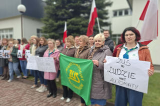 Protest pracowników ZUS-u w Starachowicach