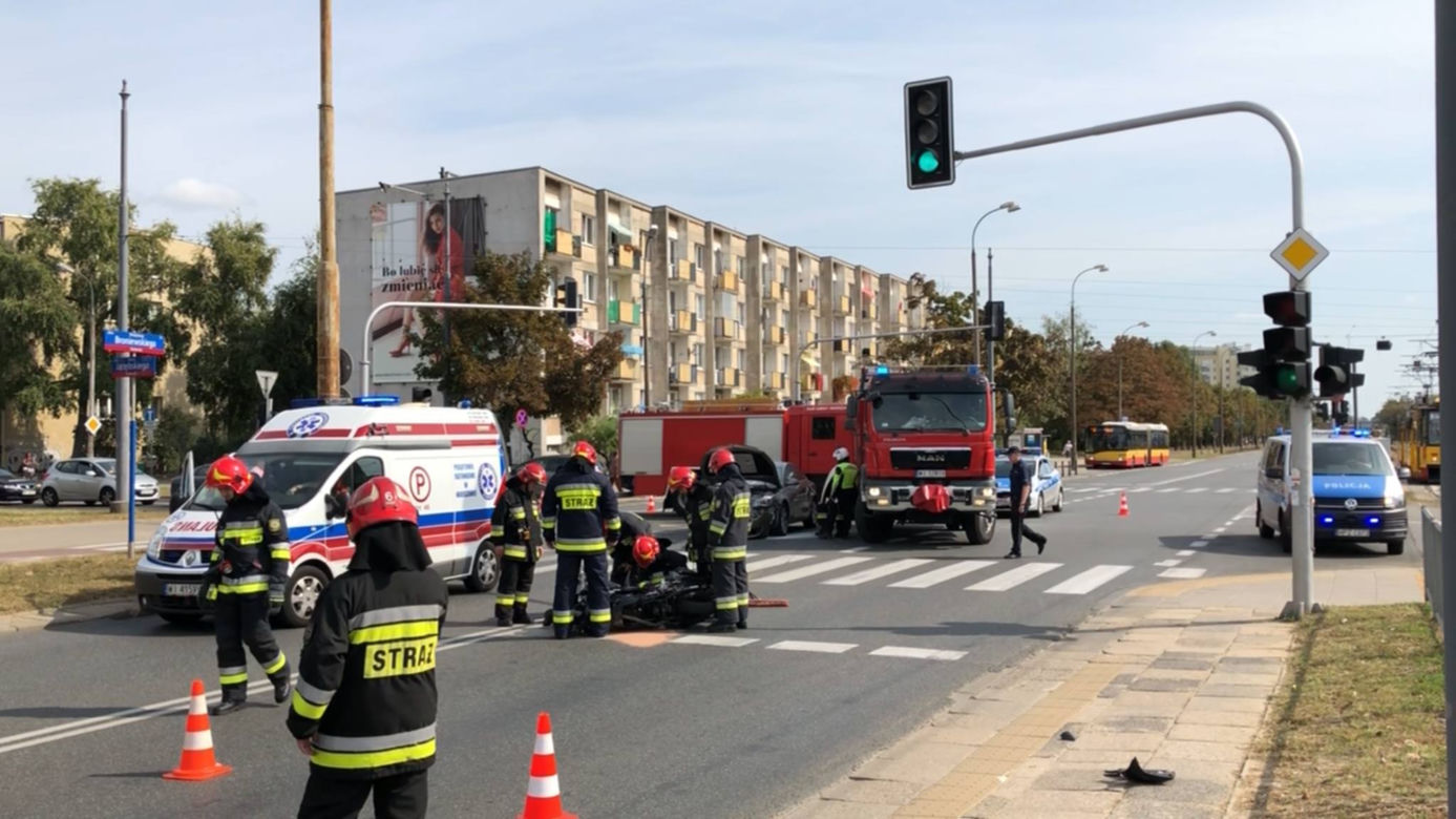 Wypadek motocykl