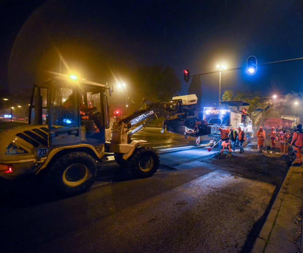 Łódź. Nocny remont na Zielonej