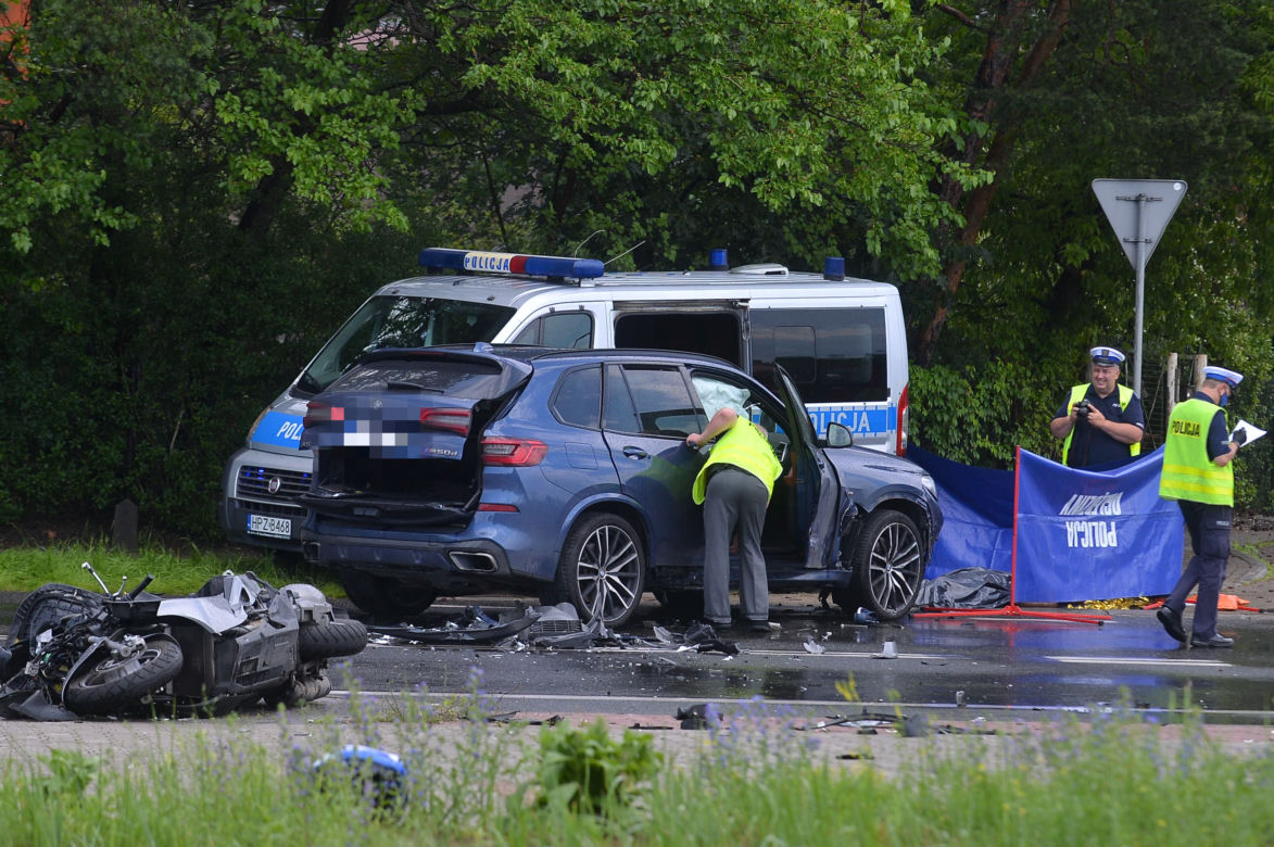 Śmiertelny wypadek z udziałem motocyklisty w Radości
