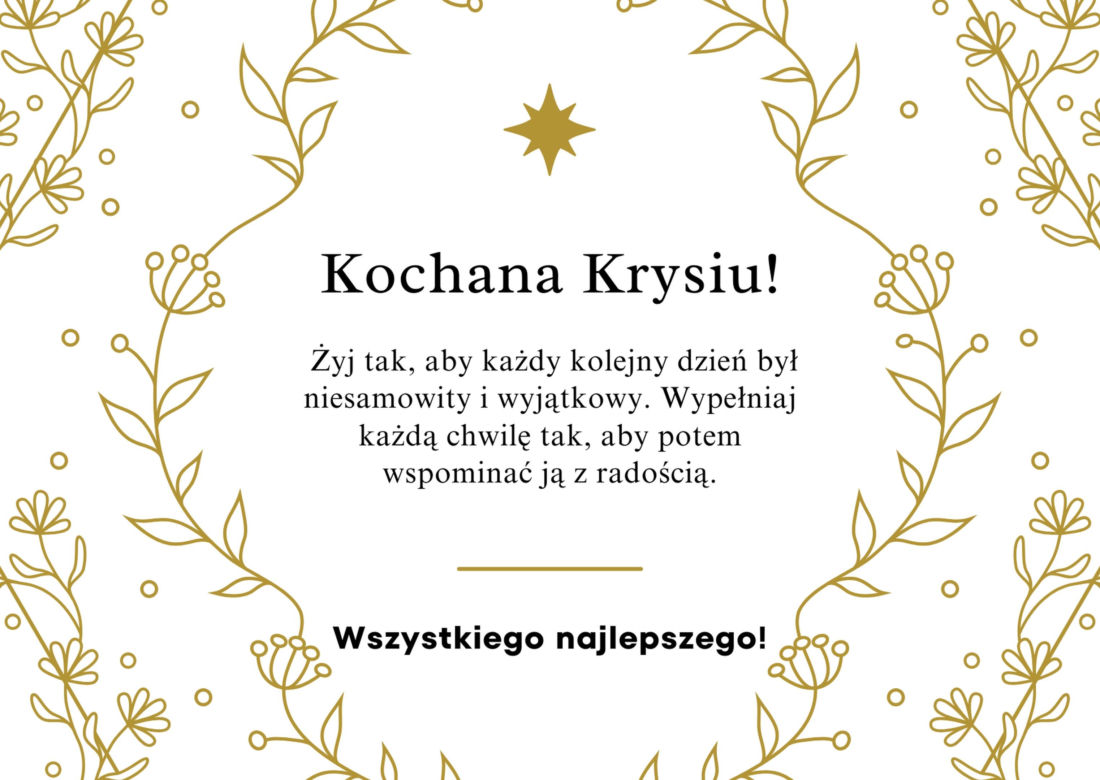 Życzenia imieninowe dla Krystyny. Piękne i gustowne kartki do wysłania 13 marca