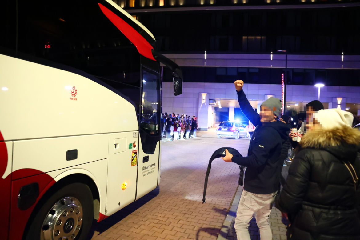 Reprezentacja Polski: nocny powrót do hotelu po meczu