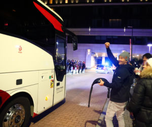 Reprezentacja Polski: nocny powrót do hotelu po meczu