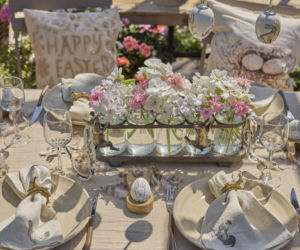 Pelargonie w wielkanocnych dekoracjach