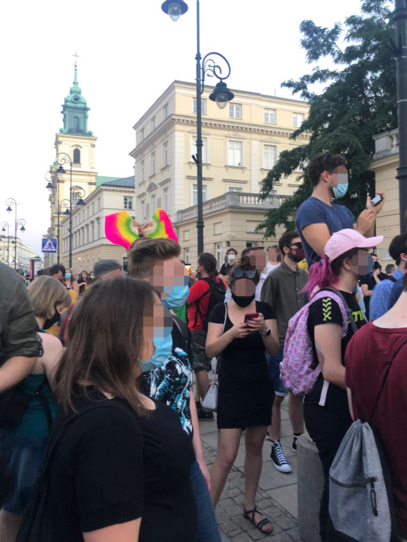 Protest na Krakowskim Przedmieściu