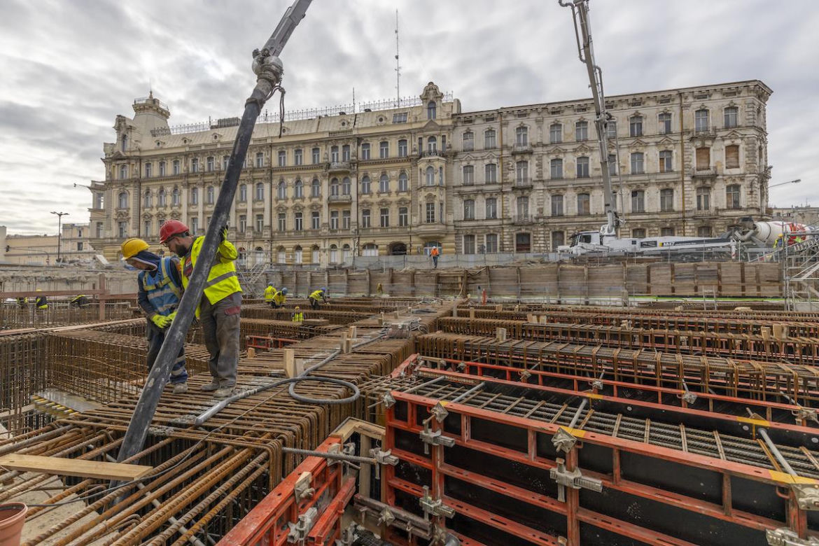 Budowa przystanku Łódź Śródmieście 