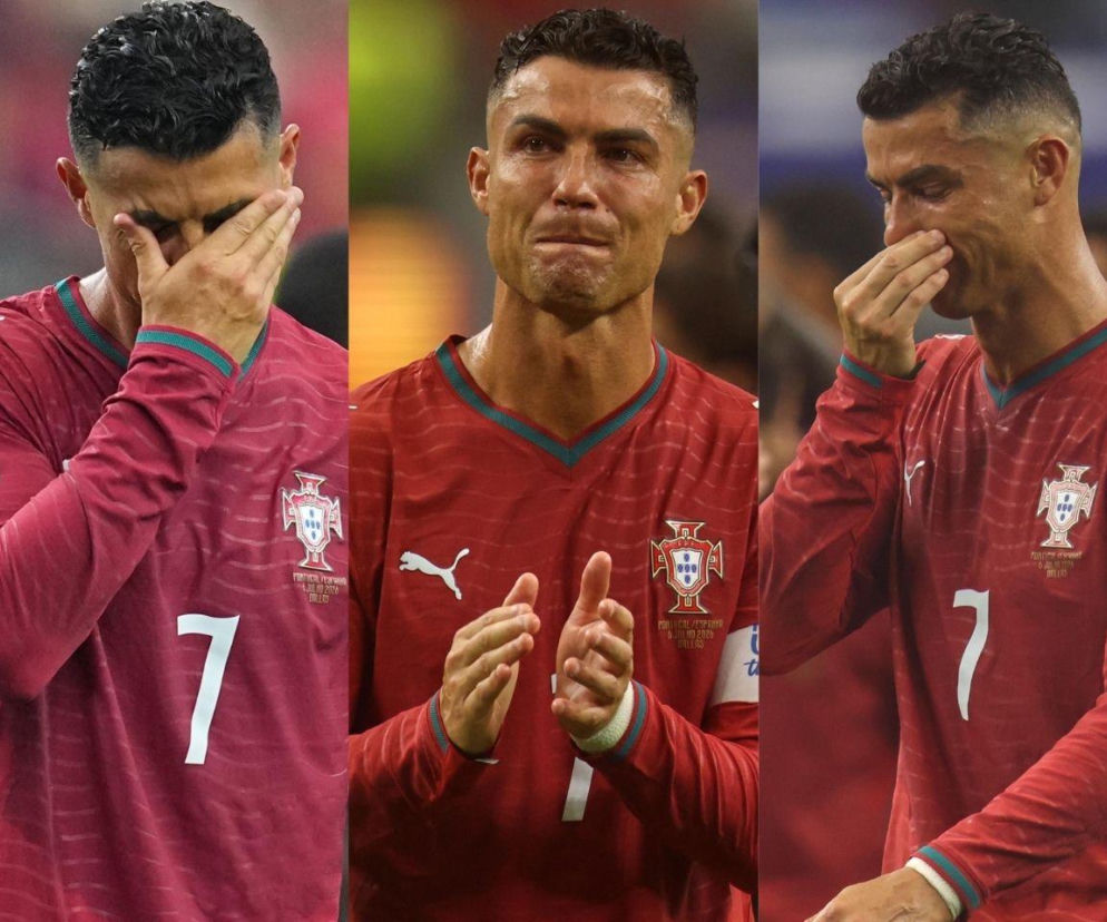 Zapłakany Cristiano Ronaldo żegna się z kibicami po meczu. O końcu kariery piłkarza przeczytasz na SE Supersport.