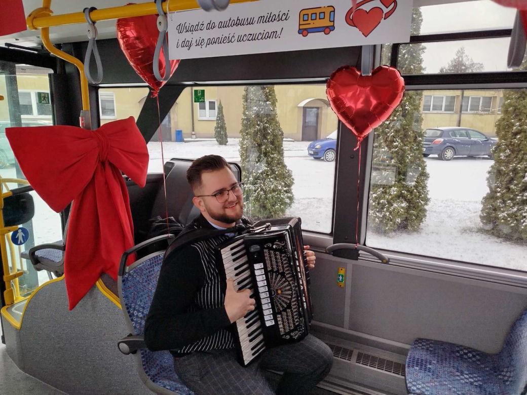"Zakochany autobus" linii nr 18 można spotkać na ulicach Siedlec tylko w walentynki 2025!