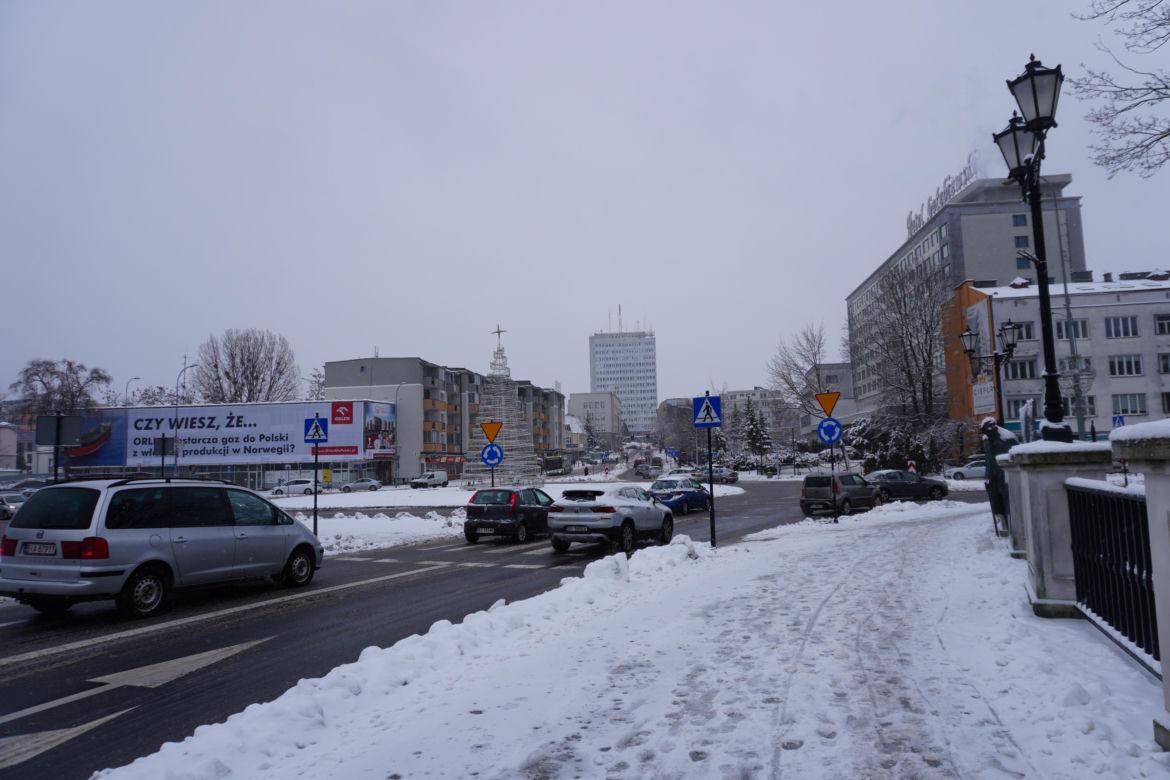 Sytuacja na drogach w Białymstoku. Styczniowy atak zimy w Podlaskiem