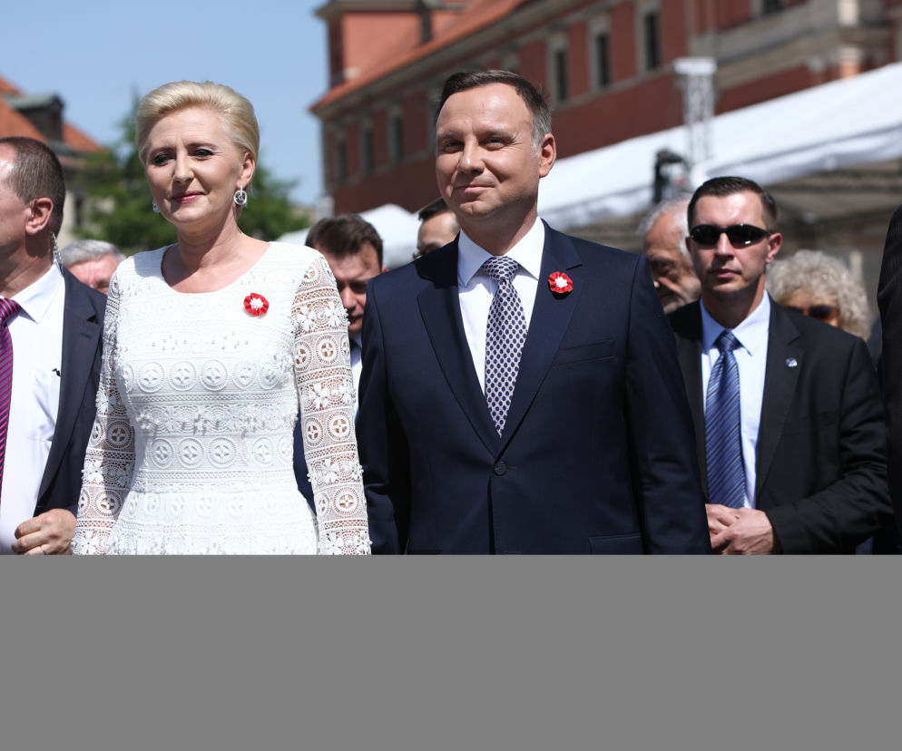 Andrzej Duda z małżonką na obchodach uroczystości 3. Maja