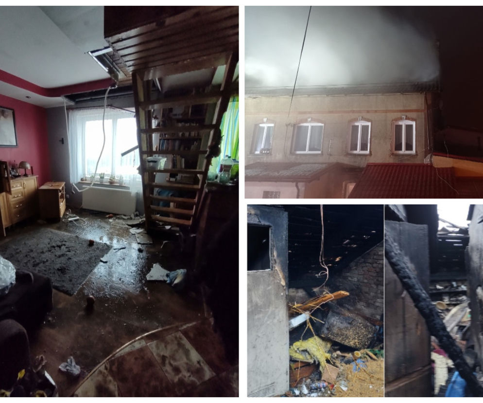 Pożar budynku wielorodzinnego w Pozezdrzu. PIĘĆ RODZIN straciło dach nad głową [ZDJĘCIA]