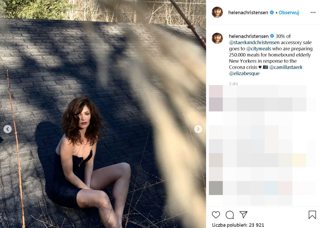 Helena Christensen młodnieje na kwarantannie