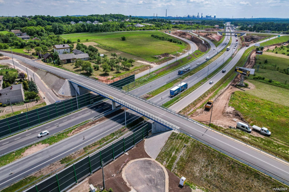 Tak wygląda zagłębiowska część nowej, ekspresowej S1 - czerwiec 2024