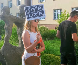 Protest w Szczecinie po przegłosowaniu ustawy Lex TVN