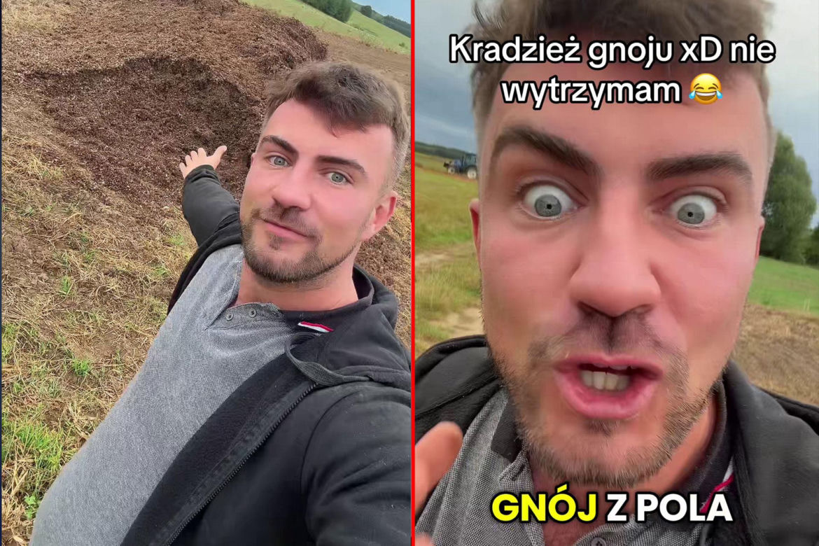 Rolnik influencer opowiedział o dramacie. Ktoś ukradł mu gnój z pola