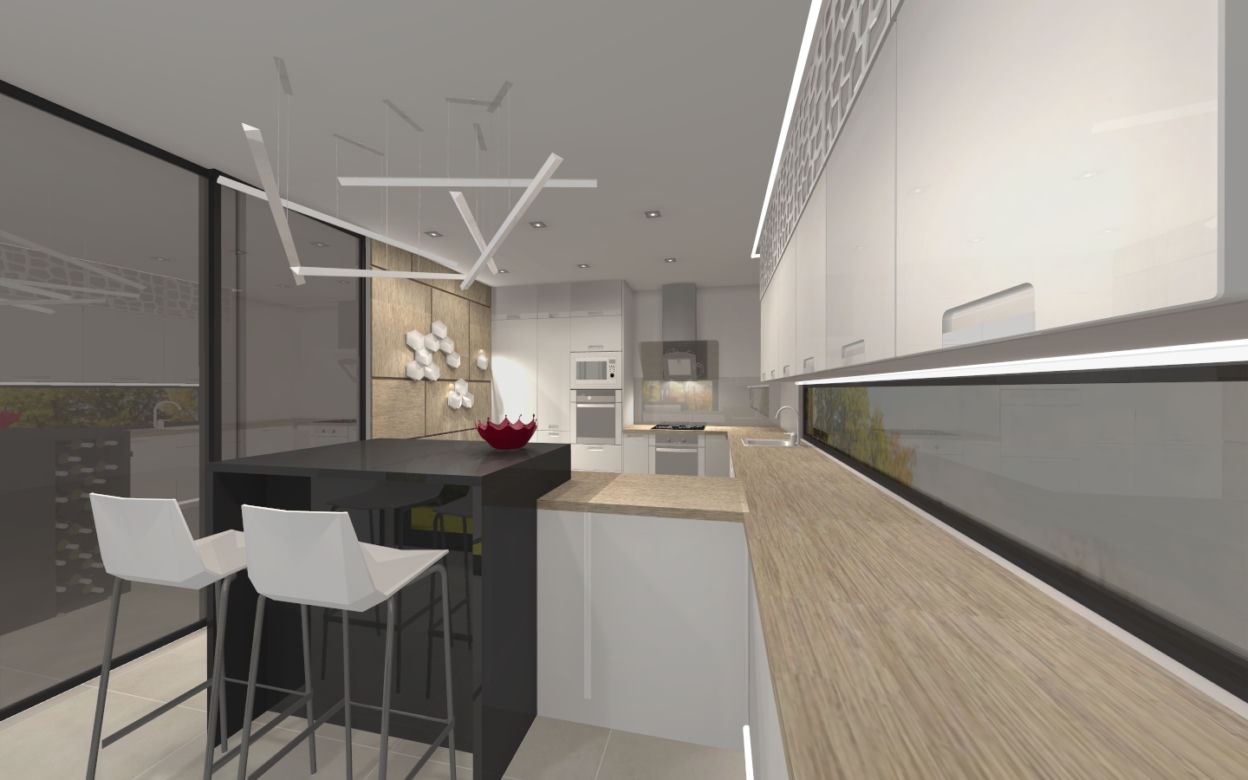 Projekt wnętrza domu w stylu Bauhaus zdjecie 4