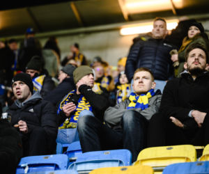 Arka Gdynia - Lechia Gdańsk: Zdjęcia kibiców z derbów Trójmiasta w ramach 23. kolejki PKO BP Ekstraklasy