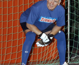 Karol Strasburger ćwiczy