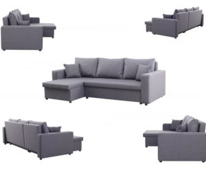 Szara sofa do salonu
