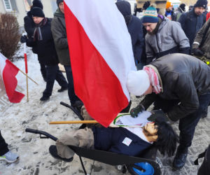 Protest przeciwko Strefie Czystego Transportu