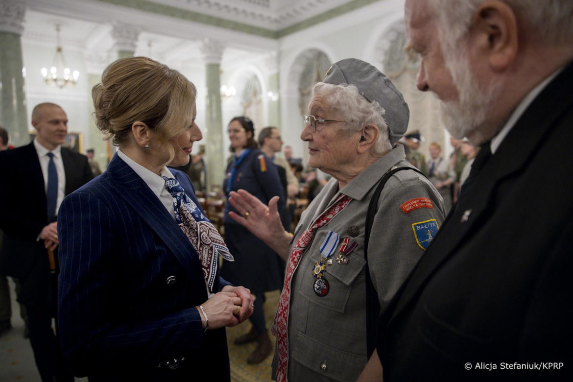 Marta Nawrocka uroczystym spotkaniu z harcerzami