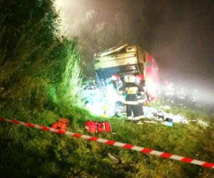 Tragiczny wypadek ukraińskiego autobusu w Leszczawie Dolnej