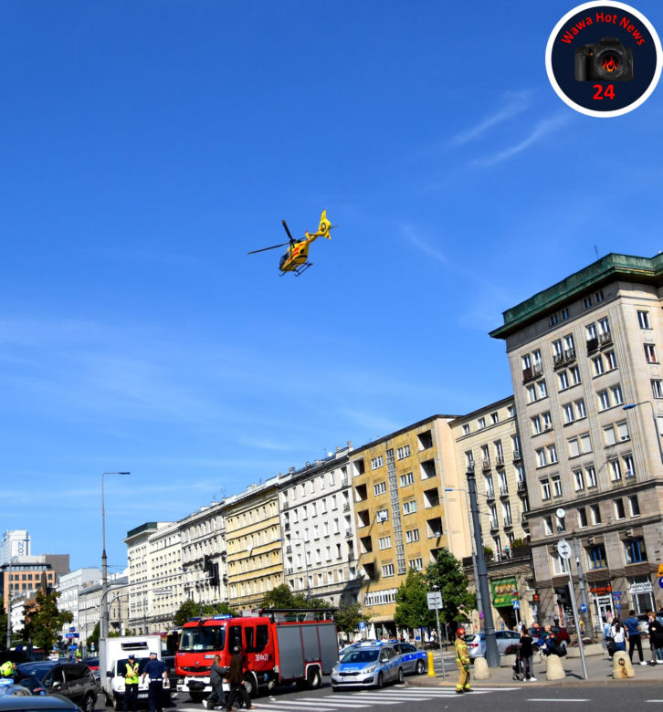 Śmigłowiec zamiast karetki w centrum Warszawy