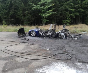 Pożar Tesli pod Wałbrzychem