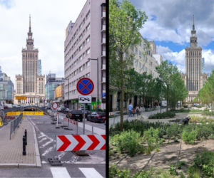 Efekty przebudowy ul. Złotej w Warszawie