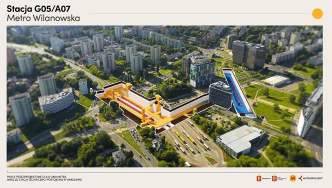 Planowana stacja metra M4 Wilanowska