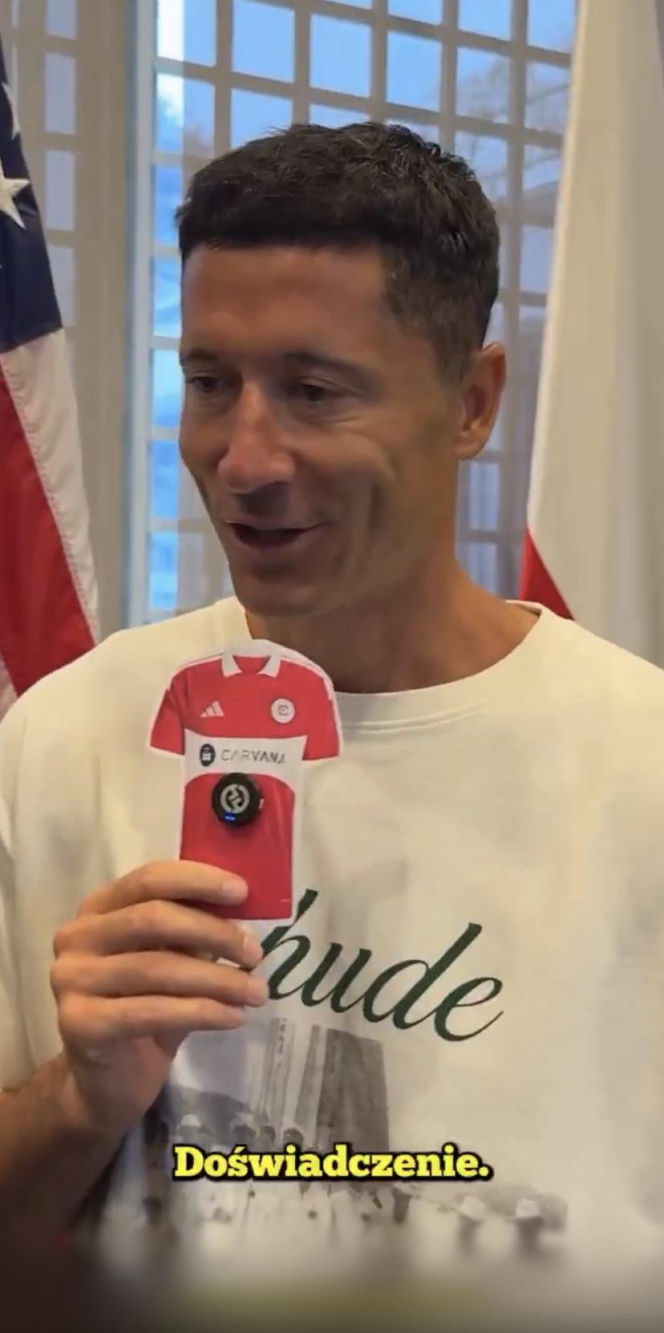 Robert Lewandowski przed wylotem do USA