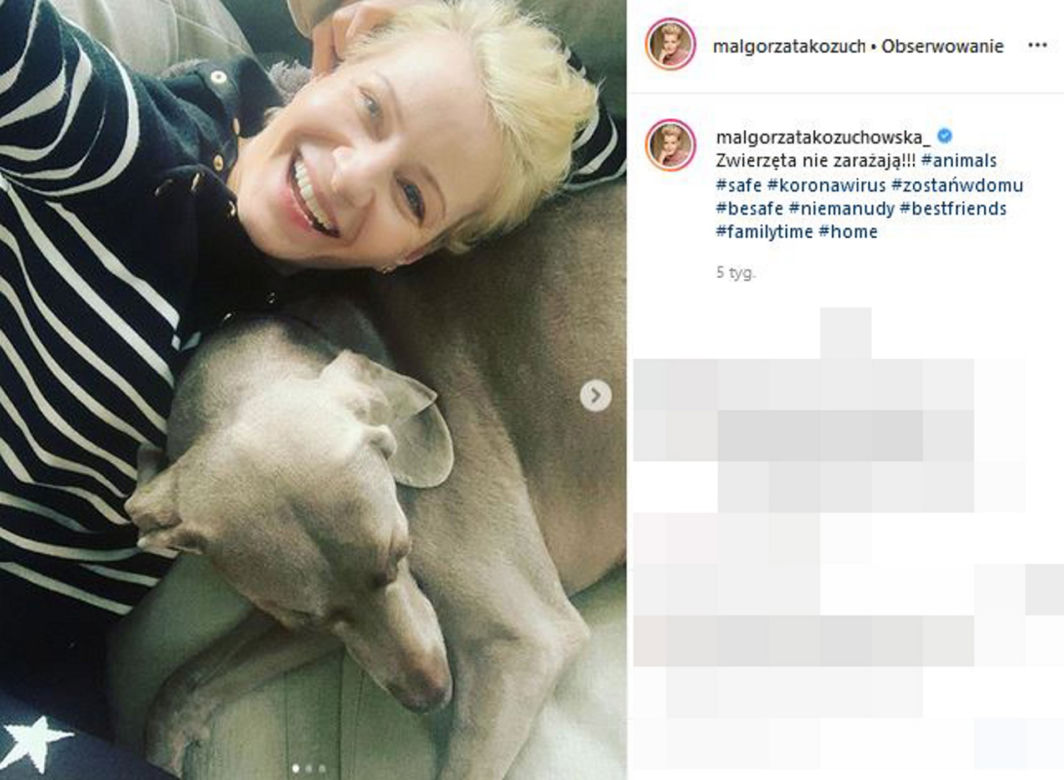 Małgorzata Kożuchowska chroni mamę przed wirusem