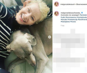 Małgorzata Kożuchowska chroni mamę przed wirusem