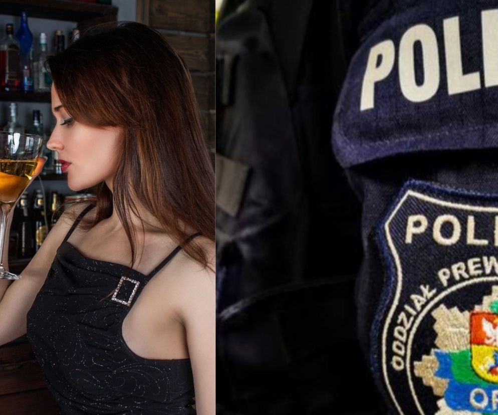 kobieta, alkohol, policja