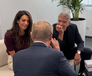 Premier Donald Tusk i George Clooney