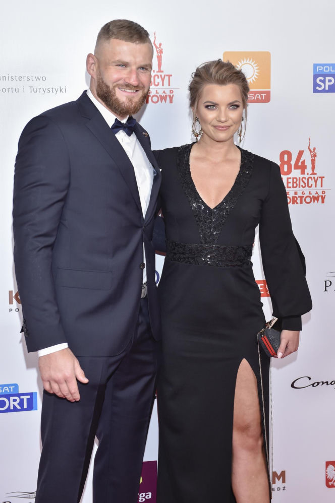 Jan Błachowicz z partnerką i synem