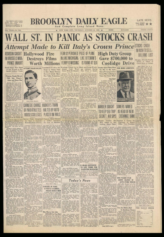 Krach na Wall Street z 1929r.