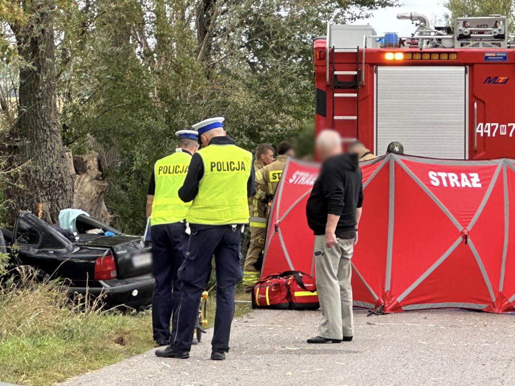 Auto pełne młodych ludzie roztrzaskane na drzewie. 21-letnia pasażerka nie żyje