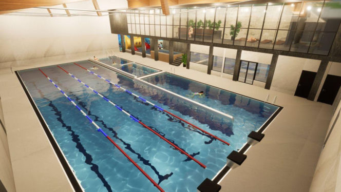 zdjęcie wizualizacji przebudowy krytej pływalni ROSIR w Rzeszowie