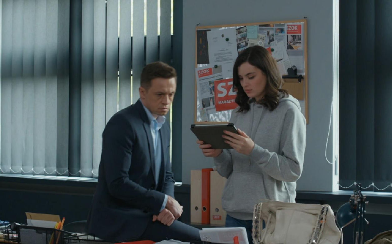 Barwy szczęścia, odcinek 3247. Błażej (Piotr Ligienza), Weronika (Maria Świłpa)
