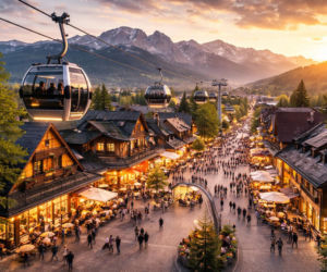 Kolejka linowa nad Zakopanem - wizualizacja AI