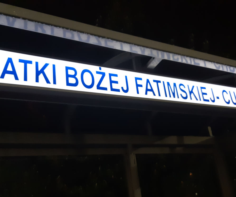 przystanek o nazwie „Matki Bożej Fatimskiej-Curie”