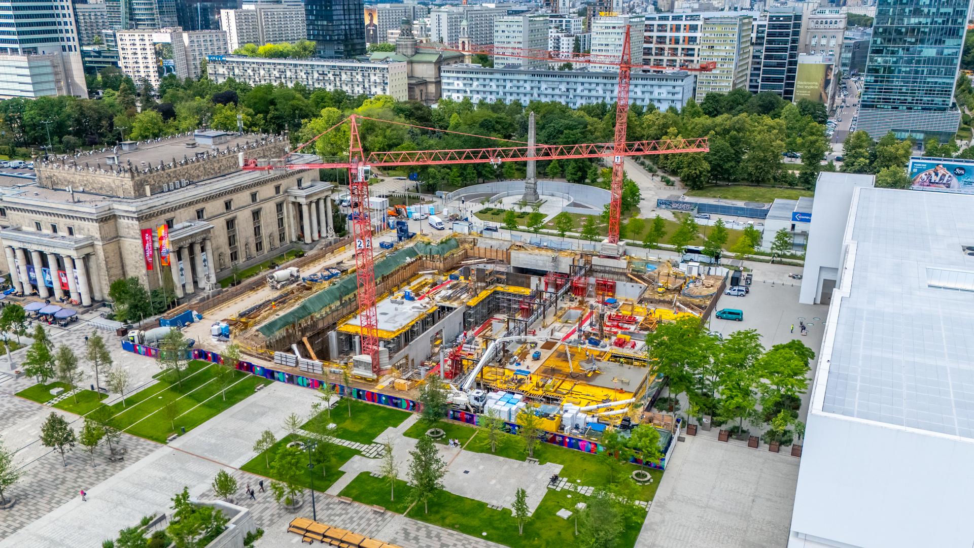 Podziemia teatru TR Warszawa w budowie