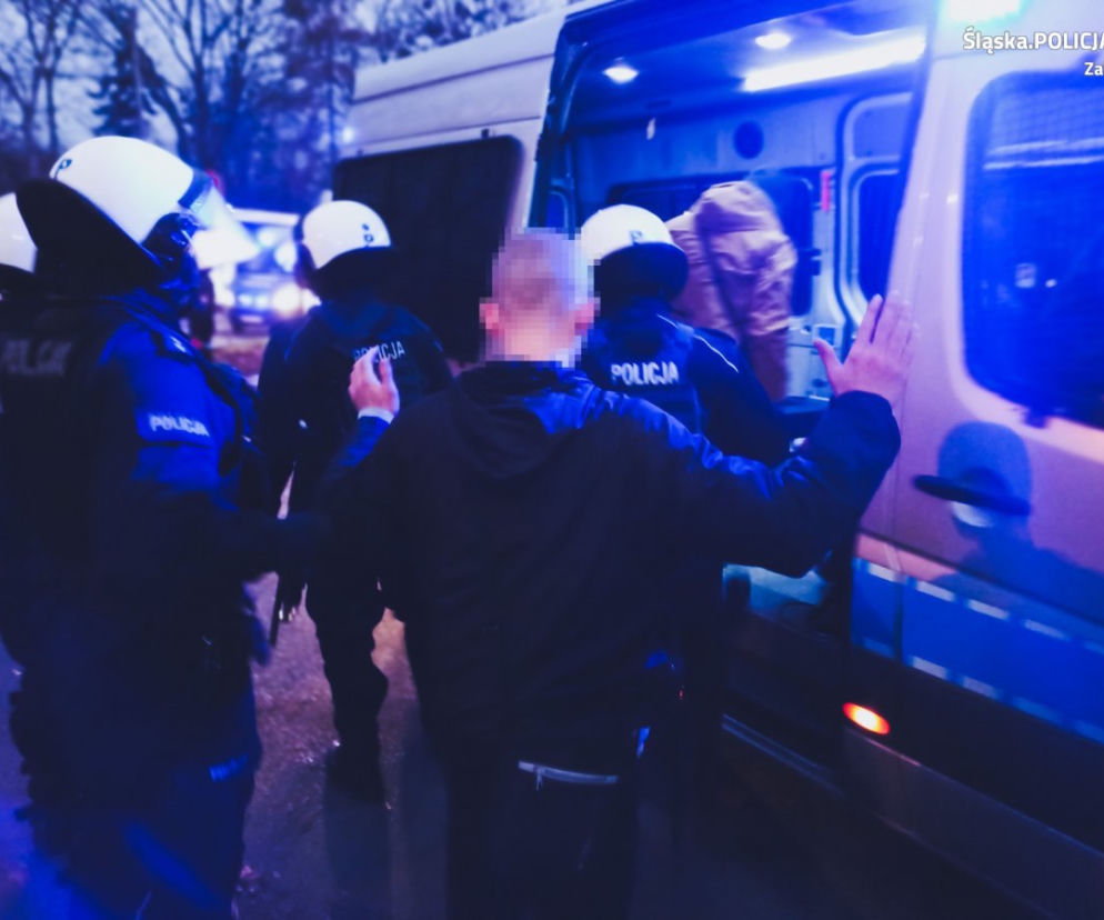 Policyjne interwencje podczas meczu Górnik Zabrze - Legia Warszawa