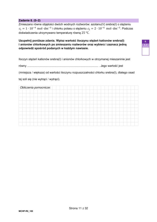 Matura chemia 2024 - poziom rozszerzony