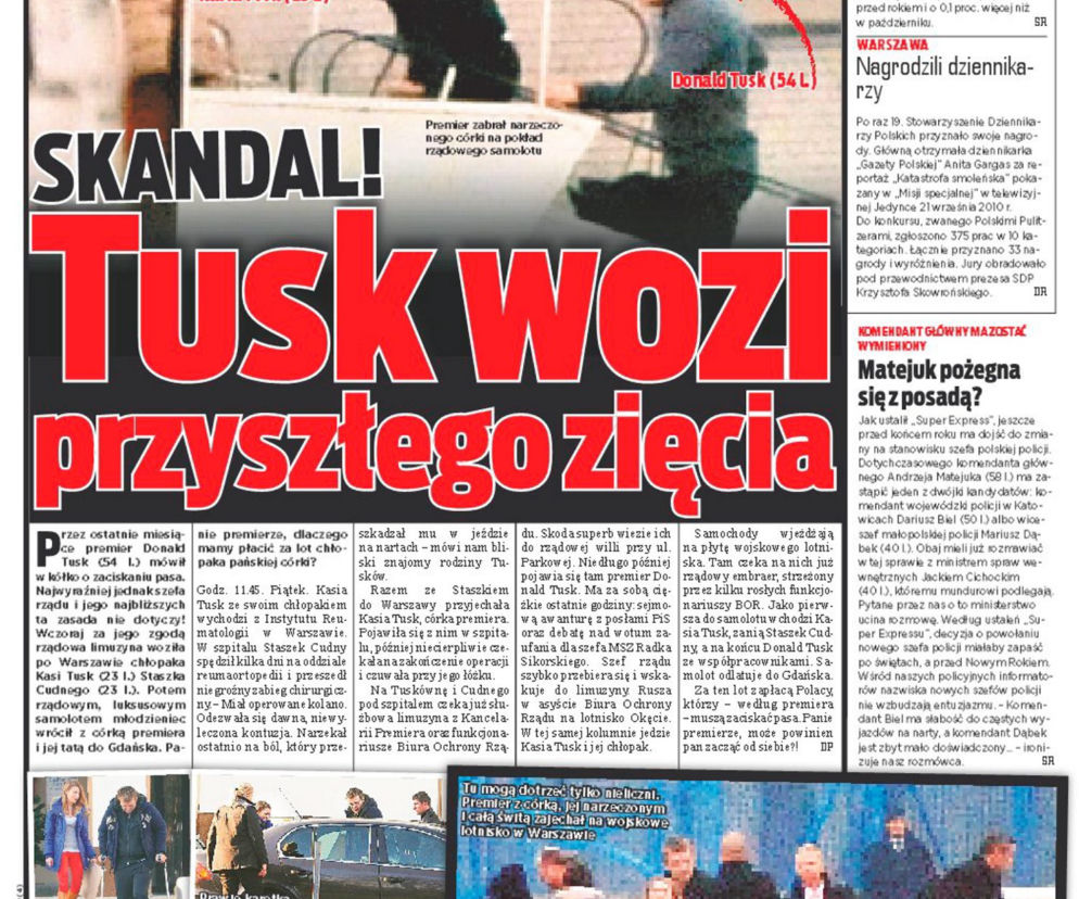 Super Express tropił arogancję władzy