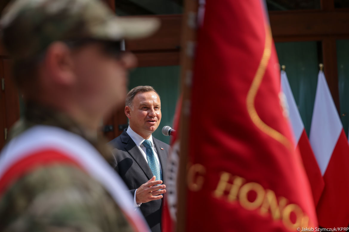 Lucień. Andrzej Duda z małżonką pod Gostyninem. Ważna uroczystość CBA [WIDEO, ZDJĘCIA]